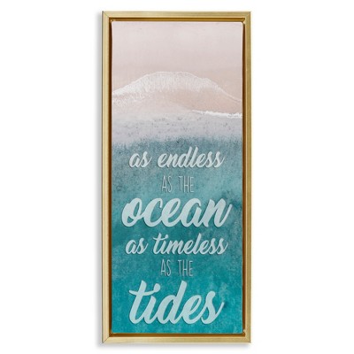 Stupell Industries Timeless As Tides Beach Phrase, 11" x 25"
