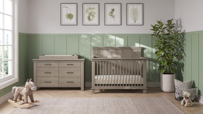 Kieran Transitional Toasted Chestnut 5-Drawer Chest with Herringbone Pattern