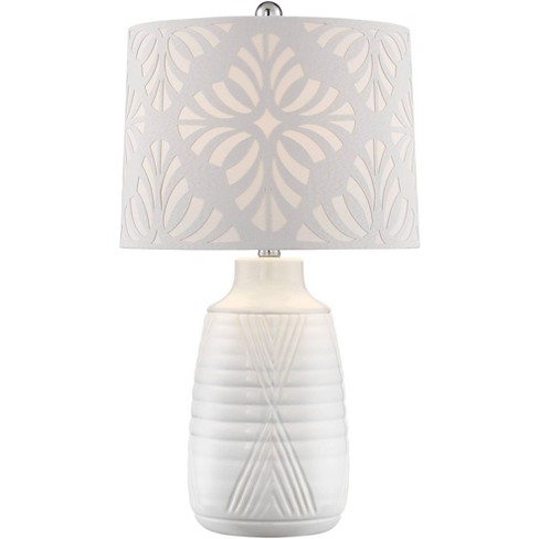 360 Lighting Modern Table Lamp White, Patterned Table Lamp Shades