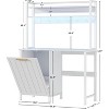 PAKASEPT 63" Mini Fridge Stand and Microwave Coffee Maker, With Trash Can Storage and Power Outlets, 3-Tiers Coffee Stand, Kitchen Bakers Rack - 2 of 4