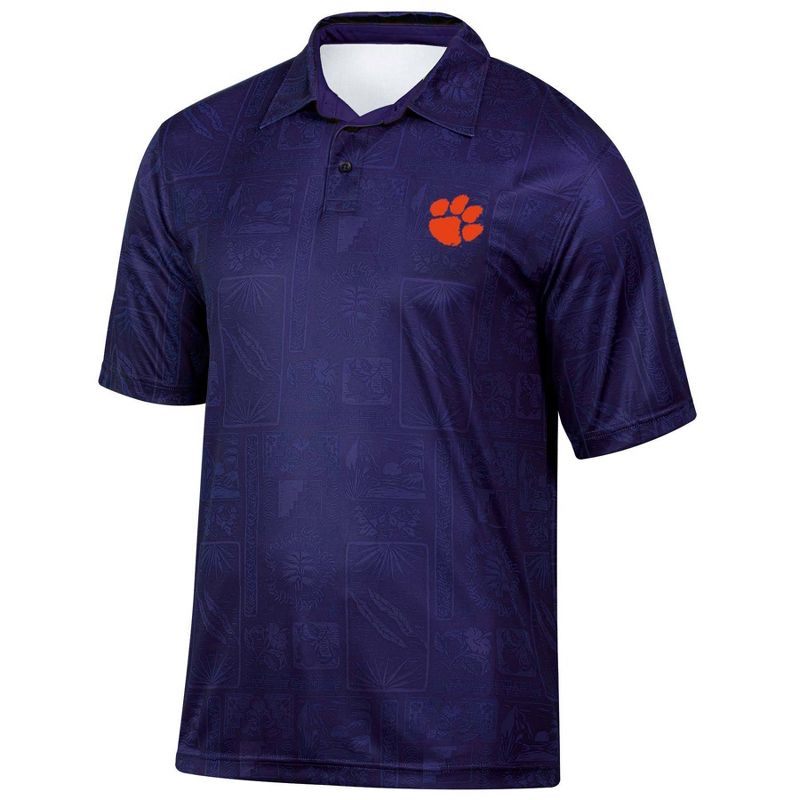 NCAA Clemson Tigers Men&#39;s Tropical Polo T-Shirt, 1 of 4