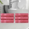 Modern Solid Classic Premium Luxury Cotton 6 Piece Hand Towel Set by Blue Nile Mills - 2 of 4