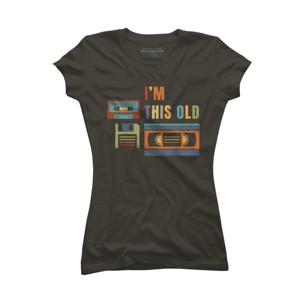 Junior's Design By Humans I'm this old - Old data storage media By DsgnCraft T-Shirt - 1 of 3