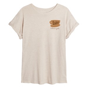 Women's - Gilmore Girls - Lukes Coffee In An IV Oversized Graphic T-Shirt - 1 of 4