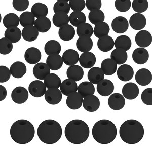 Unique Bargains Round Loose Rubber Beads Craft Smooth Ball Small Hole for DIY Crafts 50 Pcs - 1 of 4