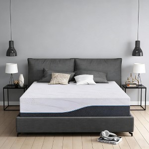 Dyonery 12-14 Inch  Memory Foam Mattress, Cooling Gel & Green Tea, Firm Support for Back Pain, Fiberglass-Free, Bed in a Box - 1 of 4