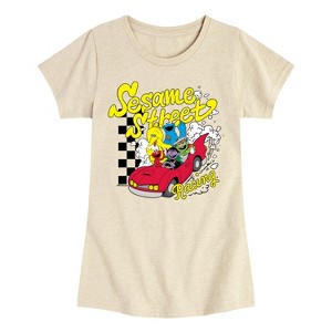 Girls' - Sesame Street - SS Racing Fitted Short Sleeve Graphic T-Shirt - 1 of 3
