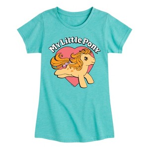 Girls' - My Little Pony - Retro Heart Logo Fitted Short Sleeve Graphic T-Shirt - 1 of 3