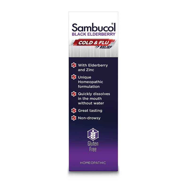 Sambucol Black Elderberry Homeopathic Cold &#38; Flu Relief Tablets - 30ct, 5 of 12