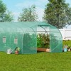 VEVOR Walk-in Tunnel Greenhouse, 29.5x9.8x6.6 ft Hoop House Greenhouse Tunnel with Galvanized Steel Frame, PE Cover, Roll-up Zipper Door, 12 Windows - 2 of 4