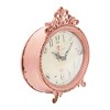 Storied Home Distressed Pewter Mantel Clock, Pink - 4 of 4