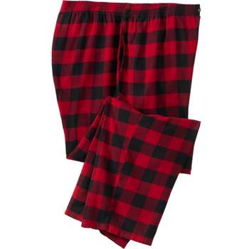 Kingsize Men's Big & Tall Microfleece Pajama Pants - Big - 2xl, Rich  Burgundy Plaid Red Pajama Bottoms : Target