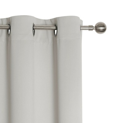 Ivory Polyester Blackout Grommet Nursery Curtain Panels