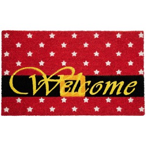 Northlight Red and White Santa Suit with Buckle "Welcome" Coir Christmas Outdoor Doormat 18" x 30" - 1 of 4