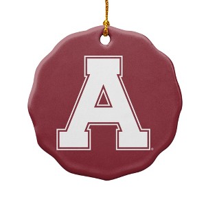 Alma College Primary Logo Porcelain Scalloped Holiday Christmas Tree Ornament - 1 of 4