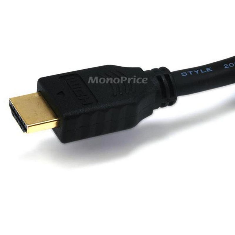 Monoprice HDMI to DVI Adapter Cable - 6 Feet - Black | High Speed, Video Cable, 28AWG, Ferrite Cores, Compatible with AVCHD / PlayStation 3 and More, 3 of 4