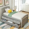 NicBex Twin Platform Bed Frame with Headboard and 6 Drawers for Kids,Solid Wood Slats Support,No Box Spring Needed,Easy Assembly,White/Gray/Walnut/Oak - 2 of 4