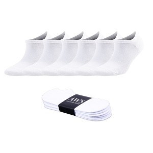 6 Pairs Men's Bamboo No Show Sneaker Socks Ultra Soft Moisture-Wicking Size 8-11.5 - 1 of 4