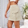 Clearlove Women's Denim Short Skirt for Spring Summer Jeans Dress Washed Fabric with Elastic Waistband for Comfortable Fit Stylish Casual - 2 of 4
