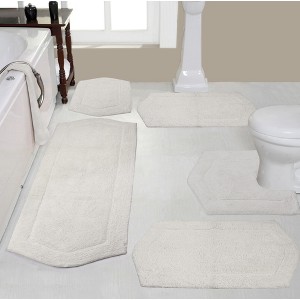 Waterford Collection Cotton Tufted Set of 5 Bath Rug Set - Home Weavers - 1 of 4