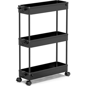 MaseiKar Slim Rolling Storage Cart, Bathroom Storage Organizer, Laundry Room Utility Cart, Mobile Shelving Unit for Kitchen Office Bathroom - 1 of 4