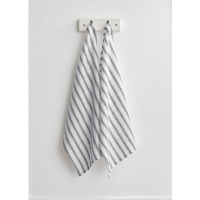 Solino Home Striped Linen Kitchen Towels | Capri Ticking Stripe