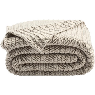 Bella Gigi Knit Throw Blanket - Palewisper - 50" x 60" - Safavieh