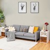 Tangkula Set of 2 Nightstands Side End Table Storage Cabinet Shelf Living Room - 3 of 4