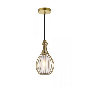 Elegant Lighting Miya 1 Light Brass Pendant - 1 of 4