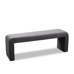 Meridian Furniture,Minimalist Velvet Bench - 1 of 4