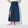 Women's Smocked Waist Linen Blend Maxi Skirt - Wild Fable™ - 2 of 3