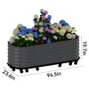 coucheta Portable Raised Garden Bed with Integrated Reservoirs – Corrosion-Resistant Steel Plant Bed with Stabilizing Wheels & Wave Sides - 2 of 4