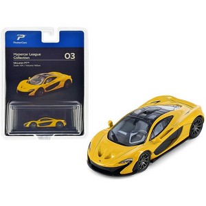 McLaren P1 Volcano Yellow Metallic with Black Top "Hypercar League Collection" 1/64 Diecast Model Car by PosterCars - 1 of 3
