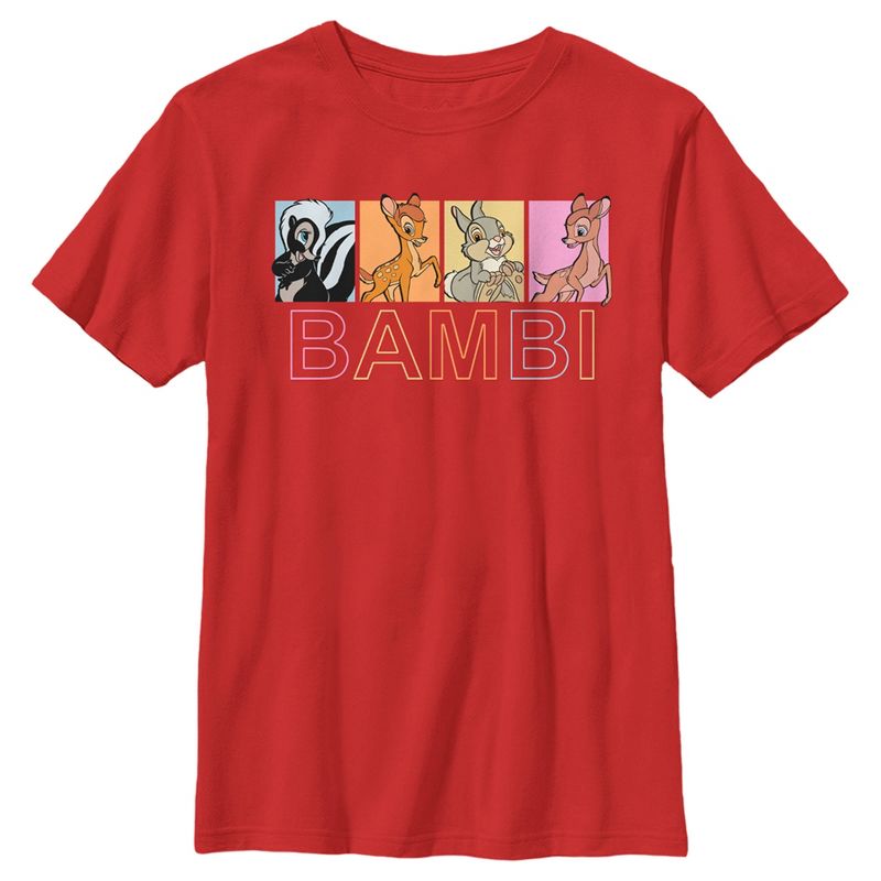 Boy's Bambi Failine, Thumper & Flower Character Boxes T-Shirt, 1 of 5