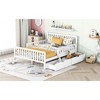 Sapphtopaz Twin/Full Size Bed Frame Wood Platform Bed with Guardrails and Two Storage Drawers Apartment Space Saver - 2 of 4