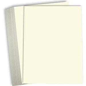 Hamilco Cream Colored Cardstock 8 x 10" Heavy Weight 80 lb Cover Card Stock for Printer - 50 Pack - 1 of 4