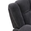 MAYEERTY Reclining Loveseat, 2-Seat Corduroy Fabric Recliner with Storage & Cup Holders for Living Room, Dark Gray - 3 of 4