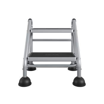 COSCO 2 Step Commercial Rolling Step Ladder with Suction Cup Stabilizers