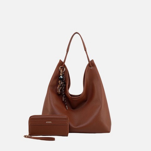 MKF Collection Shoulder Bag with Wallet Set – Eloa Hobo by MKF Collection, Now J’OMOR by Mia - Cognac