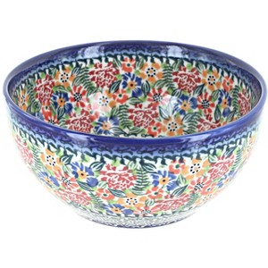 Blue Rose Polish Pottery M02 Galia Cereal/Soup Bowl - 1 of 2