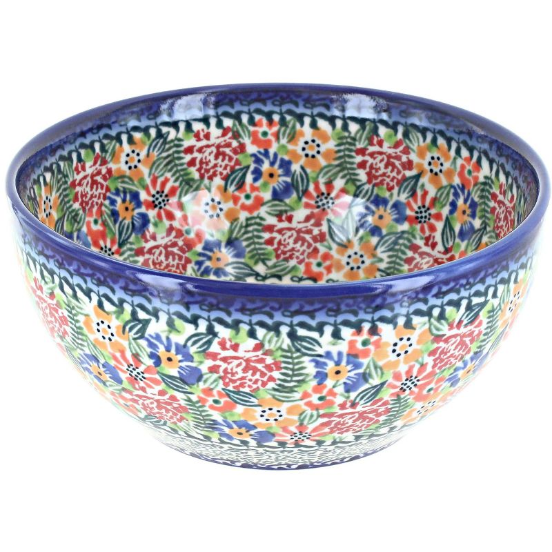 Blue Rose Polish Pottery M02 Galia Cereal/Soup Bowl, 1 of 3