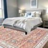 Area Rug, Washable Rug - 8x10 Oriental Vintage Carpet, Soft Faux Wool Non Slip Stain Resistant (Brick Red) - 3 of 4