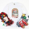 Santa's Favorite Helper Retro - Women's Garment Dyed Long Sleeve Graphic T-Shirt - 2 of 4