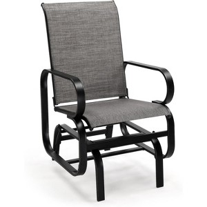 VINGLI Outdoor Glider, Patio Glider with Higher Backrest, Weatherproof Chair with Smooth Rocking Mechanism for Outdoors - 1 of 4