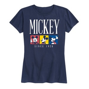 Women's - Disney - Mickey Color Block Short Sleeve Graphic T-Shirt - 1 of 4