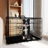 Aukfa 42" Medium Dog Crate with Divider, Leak-Proof Tray & Dual Doors – Foldable Metal Wire Cage for Indoor, Outdoor, Travel - 3 of 4
