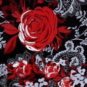 red paisley roses