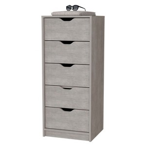 Okak Slim 5-Drawer Dresser Space-Efficient Storage with 25kg Total Capacity, Easy-Glide Drawers for Clothes, Toys Organization - 1 of 4