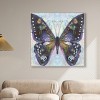 Art Remedy On Her Way Colorful buterfly and flowers wall art Framed - 2 of 4