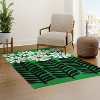 Modern Tropical Mod Flower Garden Black White Rug - Deny Designs - 4 of 4